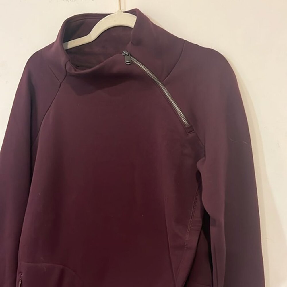 Athleta Decadent Chocolate Cozy Karma Asym Pullover size Small - Picture 6 of 16